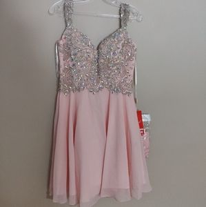 Beaded Pink Cocktail Dress
